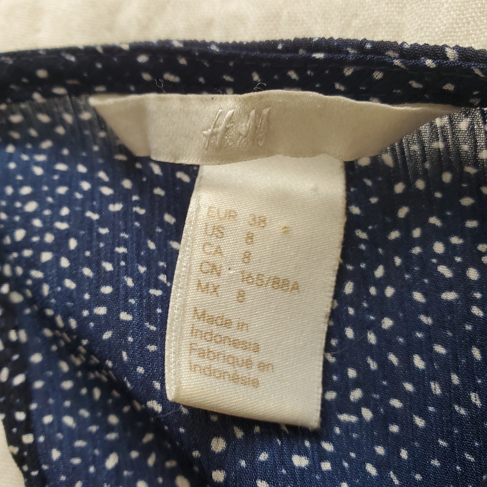 H&M Navy Ruffle Blouse - Picture 6 of 11